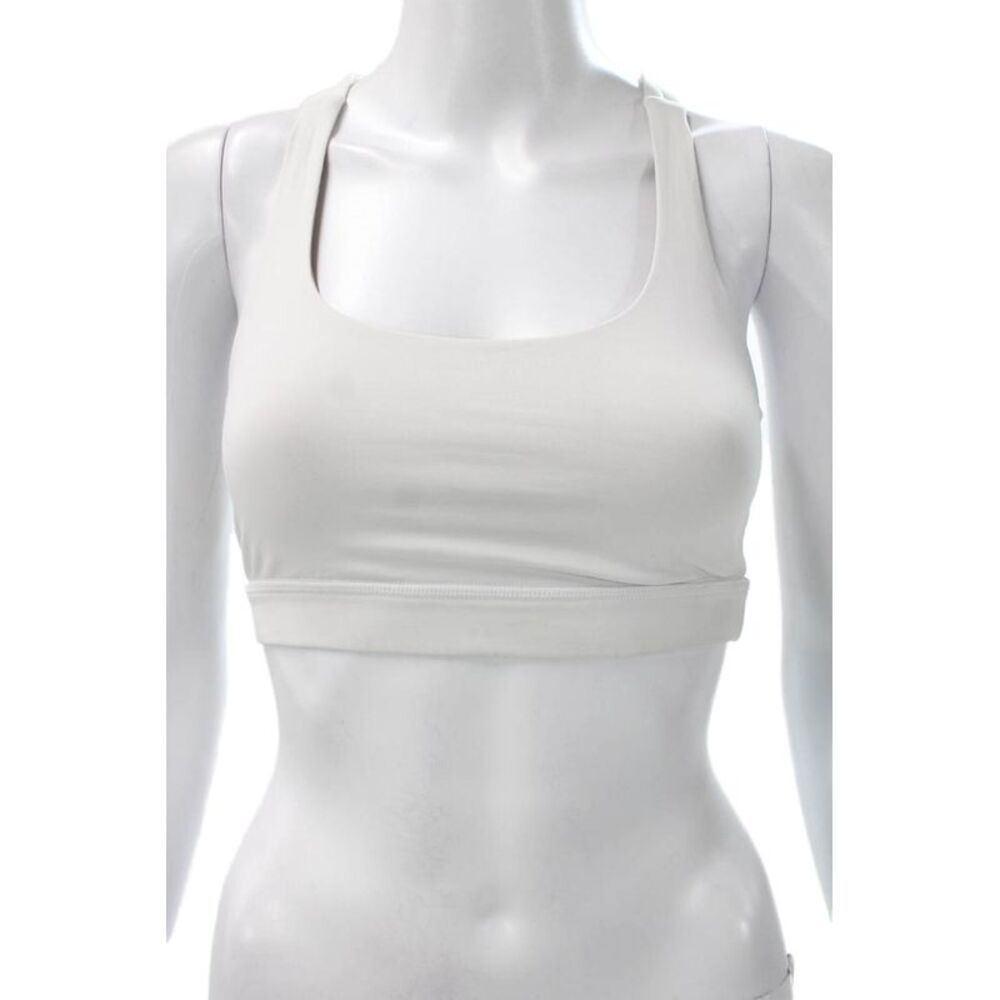 Lululemon Womens Strappy Back Sports Bra White Size 4